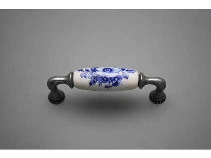 Rustikální úchytka Bohemia 96mm Blue Floral FV č. 1