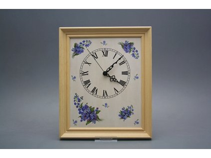 Nástěnné hodiny 25x30cm Pomněnky cPB č. 1