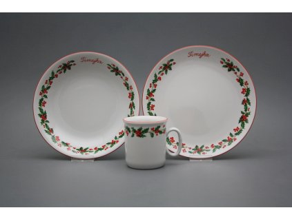 Dětská jídelní souprava  Vánoční Cesmína CL č. 1