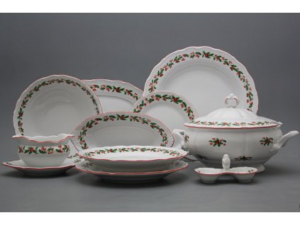 Jídelní souprava Verona Vánoční Cesmína 26dílná KCL č. 1