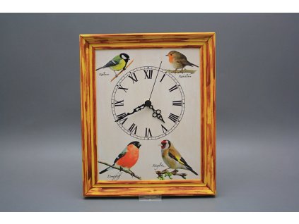 Nástěnné hodiny 25x30cm Ptačí svět cHM č. 1