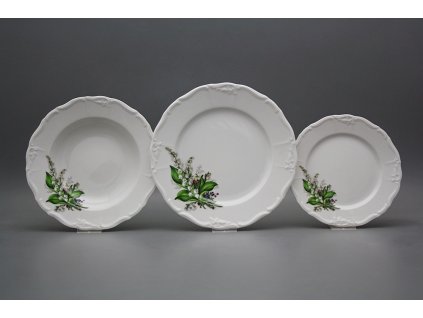 Talířová souprava Marie Louise Konvalinky 18dílná HBB č. 1