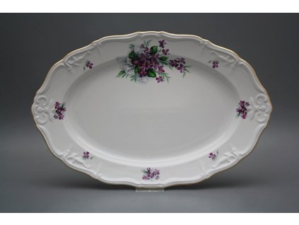 Ovál 34cm Marie Louise Viola s mašlí KGL č. 1