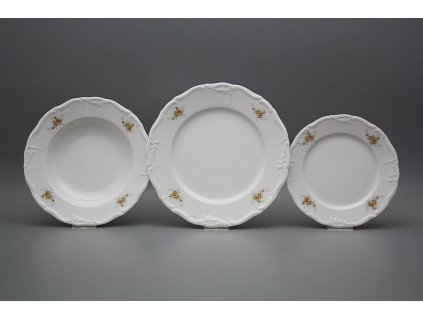 Talířová souprava Marie Louise Čajové růžičky 12dílná EBB č. 1