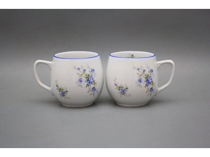 Hrnek Baňák 0,3l Světlemodré růžičky AL č. 1