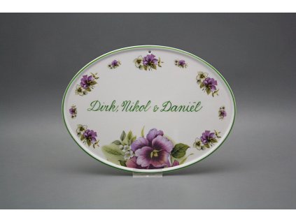 Dveřní štítek velký Macešky ZL č. 1