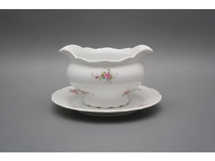 Omáčník 0,4l litý s podšálkem Ofélie Růžičky růžové BB č. 1