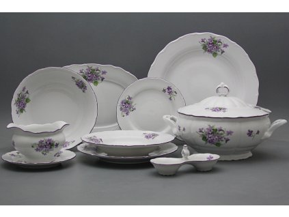 Jídelní souprava Verona/Ofélie Fialky 26dílná CFL č. 1