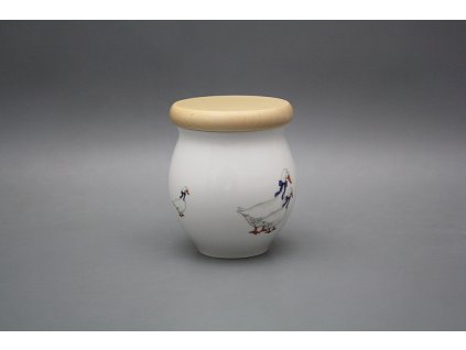 Dóza Baňák s dřevěným uzávěrem Husy č. 1