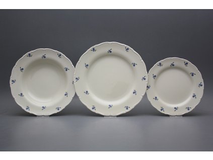 Talířová souprava Ofélie IVORY Pomněnky Házenky 12dílná ABB č. 1