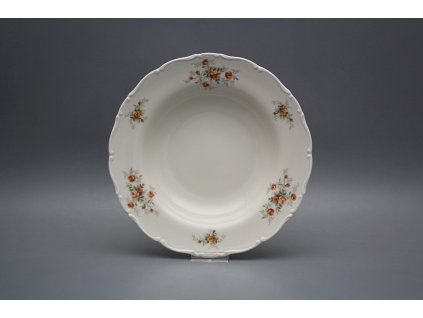 Talíř hluboký 23cm Ofélie IVORY Čajové růžičky S/M ABB č. 1