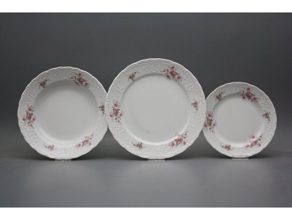 Talířová souprava Opera Růžičky růžové 24dílná KBB č. 1