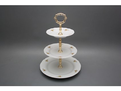 Etažér třípatrový Ofélie Čajové růžičky S/S ABB č. 1