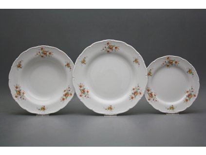 Talířová souprava Ofélie Čajové růžičky S/M 36dílná ABB č. 1