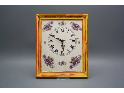 Nástěnné hodiny 25x30cm Macešky cHM č. 1