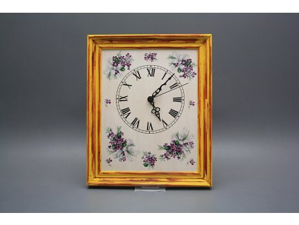 Nástěnné hodiny 25x30cm Viola s mašlí cHM č. 1