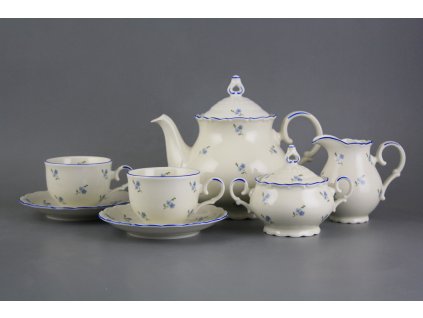 Čajová souprava Ofélie IVORY15dílná Pomněnky Házenky AL č. 1