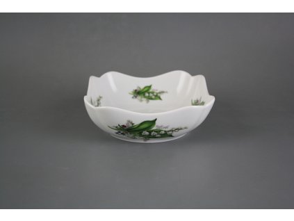 Mísa salátová 15cm čtyřhranná vysoká Rokoko Konvalinky EBB č. 1