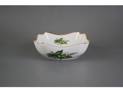 Mísa salátová 15cm čtyřhranná vysoká Rokoko Konvalinky EGL LUX č. 1