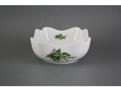 Mísa salátová 18cm čtyřhranná vysoká Rokoko Konvalinky EBB č. 1