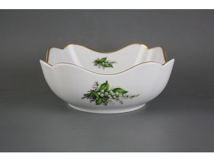 Mísa salátová 21cm čtyřhranná vysoká Rokoko Konvalinky EGL LUX č. 1