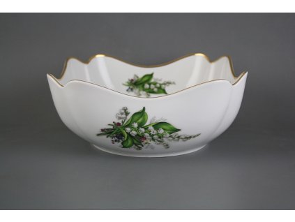 Mísa salátová 24cm čtyřhranná vysoká Rokoko Konvalinky EGL LUX č. 1