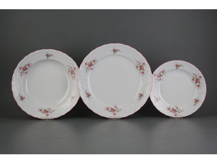 Talířová souprava Opera Růžičky růžové 18dílná SM ARL č. 1