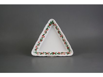 Mísa trojhranná 20cm Verona Vánoční Cesmína KBB č. 1