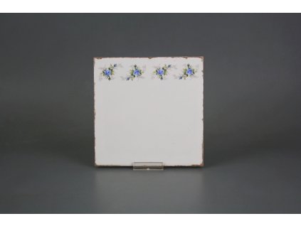 Obklad Forli Blanco 15x15cm Světlemodré růžičky K č. 1