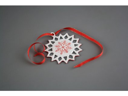 Hvězda 9cm Vánoční vločka CL č. 1