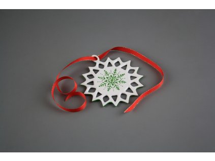 Hvězda 9cm Vánoční vločka ZL č. 1