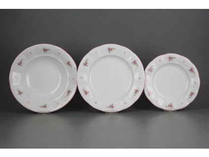 Talířová souprava Benedikt Růžičky růžové 18dílná R4T ARL č. 1