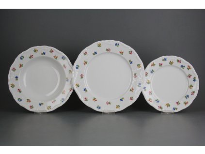 Talířová souprava Marie Louise Sedmero kvítí 24dílná KBB č. 1