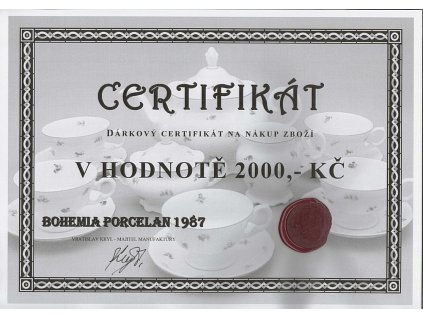 Dárkový poukaz 2000 Kč