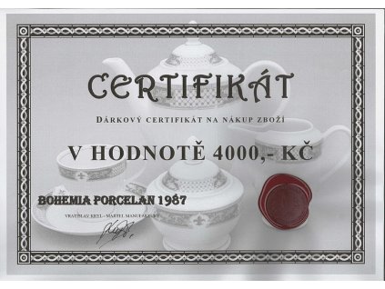 Dárkový poukaz 4000 Kč