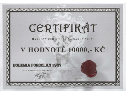 Dárkový poukaz 10000 Kč