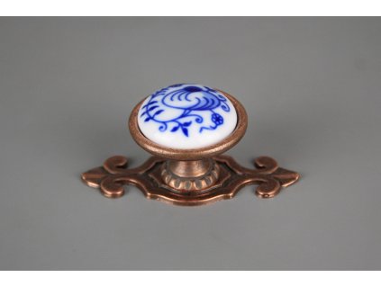 KNOVER RUSTIKÁLNÍ ÚCHYTKA 40CM S ROZETOU CIBULÁK GRANÁTOVÉ JABLKO CU