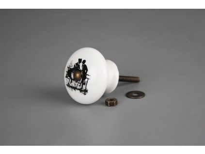 KN40HL KNOPKA ROKOKOVÉ PANENKY RŮZNÉ MOTIVY 1