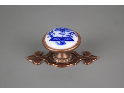 KNOVER RUSTIKÁLNÍ ÚCHYTKA 40CM S ROZETOU CIBULÁK LIST CU