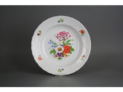 OPEMIK TALÍŘ HLUBOKÝ 24CM OPERA MÍŠEŇSKÁ KYTICE RŮZNÉ MOTIVY FBB