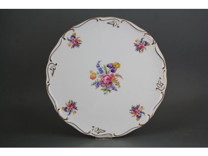 MLOKYK TALÍŘ DORTOVÝ MARIE LOUISE KYTICE S KOSATCEM GGL LUX