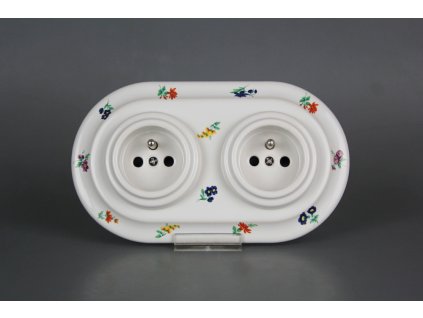 ZÁSUVKA DVOJITÁ HÁZENKY BB