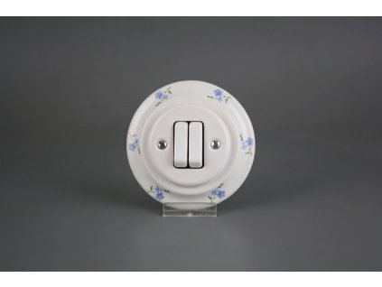 vypínač čudlík dvojitý pomněnky házenky abb