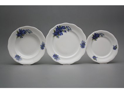 Talířová souprava Alaska Pomněnky 12dílná CBB