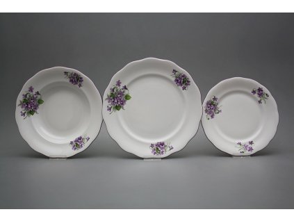 Plate set Alaska Violets 18-piece CFL