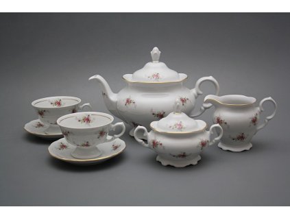 Čajová souprava Alaska Růžičky růžové 15dílná GL 01