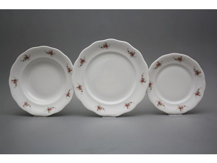 Talířová souprava Alaska Růžičky růžové 12dílná ABB