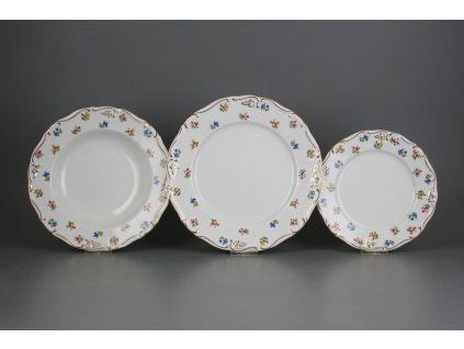 MLOSKV TALÍŘOVÁ SOUPRAVA MARIE LOUISE SEDMERO KVÍTÍ AGL LUX 01