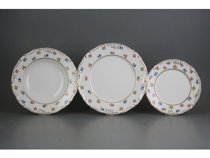 MLOSKV TALÍŘOVÁ SOUPRAVA MARIE LOUISE SEDMERO KVÍTÍ A2GL LUX 01