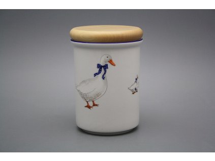 Dóza s dřevěným uzávěrem C - velká Husy ML č. 1